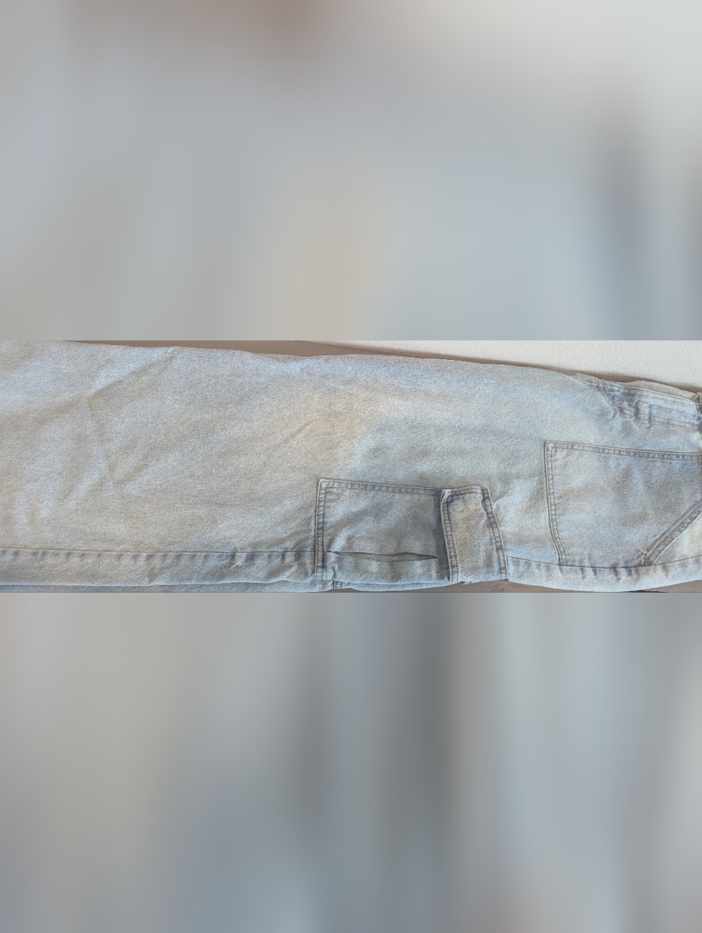 Cotton On Relaxed Light Blue Cargo Jeans Size 6 / 28 - Picture 2 of 3